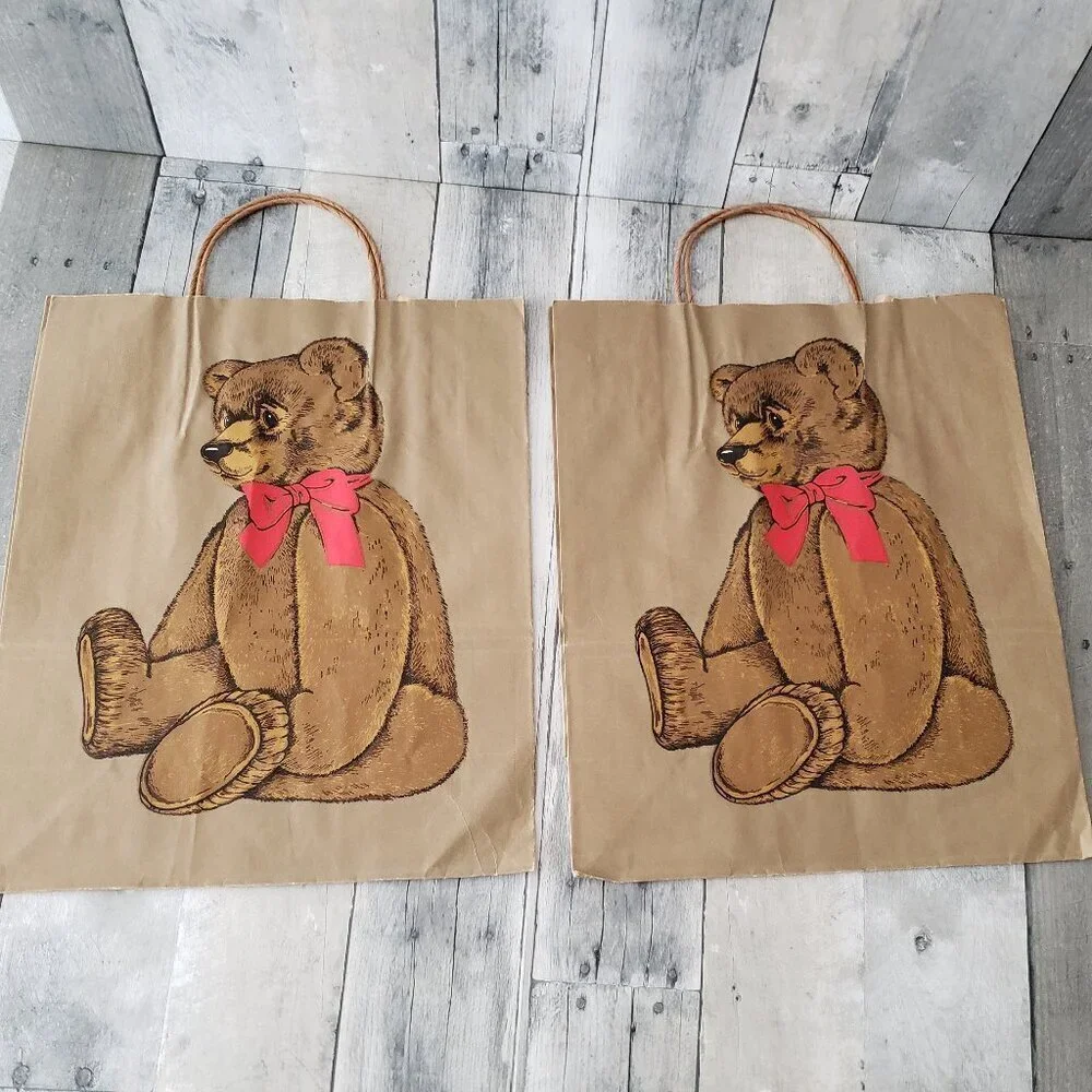 Vintage Gordon Fraser Teddy Bear large Gift Bags Paper (3)